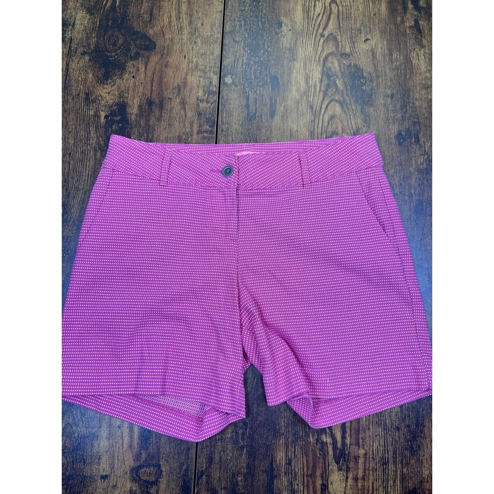 Isaac Mizrahi New York Shorts Size 4 Women's Pink White‎ Dots Stretchy